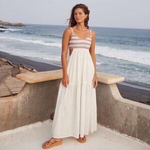 ☀️ Roxy White Sleeveless Spaghetti Strap Sundress ☀️